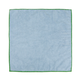 Toalhitas de Microfibras Azul Com Borda Verde 40x40cm - Treb Towels