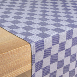 Table Runner Blue and White Checkered 50x140cm 100% Cotton - Treb WS