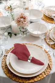 Servetter Vinröd 40x40cm - Treb X