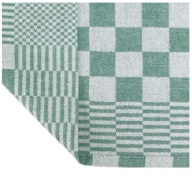 Theedoeken Groen en Wit Geblokt 65x65cm 100% Katoen - Treb WS