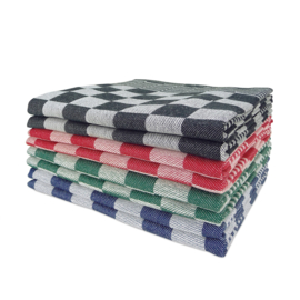 Toalhas de cozinha toalhas de chá xadrez preto e branco 65x65cm 100% algodão - Treb AD