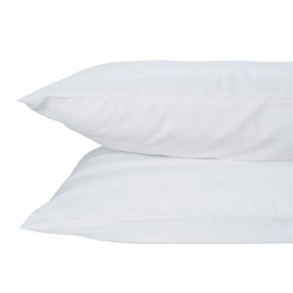 Yastık kılıfı, Beyaz, 65x90 + 20cm, Dokuma Saten Çizgili, PC 50-50, Treb PH