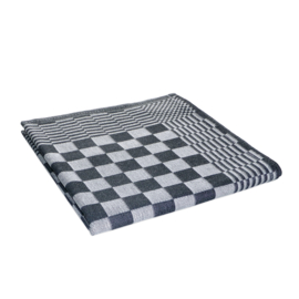 Køkkenhåndklæder, viskestykker, sort og hvid rutet, 65x65 cm, 100% bomuld, Treb AD