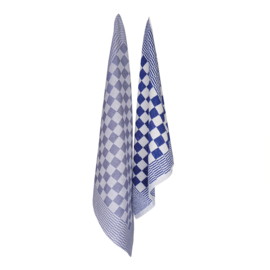 Set Tessili da Cucina Blu 2x Asciugamani 50x50cm + 2x Strofinacci 65x65cm - Asciugamani Treb