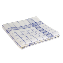 Poliertücher 50/50 Leinen / Baumwolle Weiß mit Blauen Streifen 65x65cm - Treb Towels