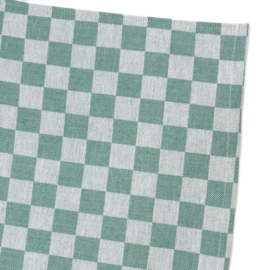Table Runner Green and White Checkered 50x140cm 100% Cotton - Treb WS