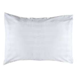 Pillowcase, White, 65x90 + 20cm, Woven Satin Stripes, PC 50-50, Treb PH