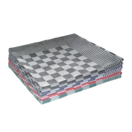 Theedoek Zwart en Wit Geblokt katoen 70x70cm - Treb Towels