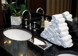 Ręcznik dla gości, biały, bez obramowania, 30x30 cm, 450 gr / m2, Treb Bed & Bath