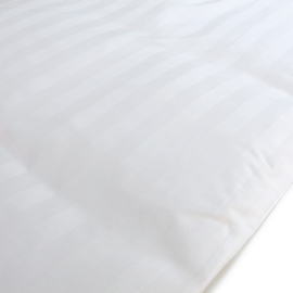 Duvet Cover White 240x260cm 2 Persons Woven Satin Stripes PC 50-50 - Treb PH