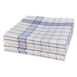 Panno di Vetro Blu Mezzo Lino/Cotone 70x70cm - Treb Towels