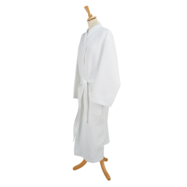 Badekåbe, Vaffel, Hvid, Kimono-Design, Størrelse: XL