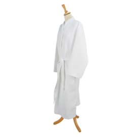 Bathrobe Waffle White Kimono Design Size M - Treb BR