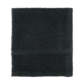 Gjestehåndklær, svart, 30x30cm, 100% bomull, Treb SH
