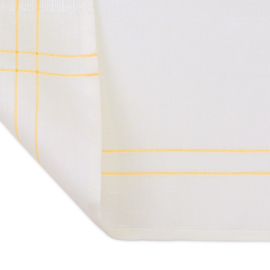 Serving Cloth White Yellow Stripes 50x65cm, 50/50 Linnen/Cotton - Treb Towels