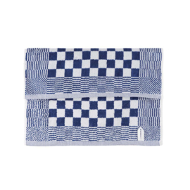 Handdoeken Blauw En Witte Blok 52x55cm Katoen - Treb Towels