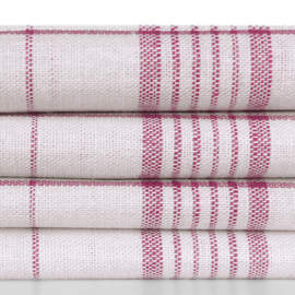 Panno di Vetro Rosso Mezzo Lino/Cotone 70x70cm - Treb Towels