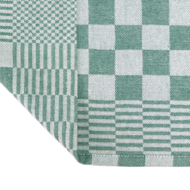Toalhas de chá, xadrez verde e branco, 65x65cm, 100% algodão, Treb WS