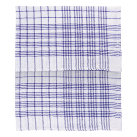 Theedoek Blauwe Ruit Op Wit 70x70cm - Treb Towels