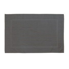 Tapete de banho cinza escuro 50x75cm 100% algodão 500 g/m² - Treb TT