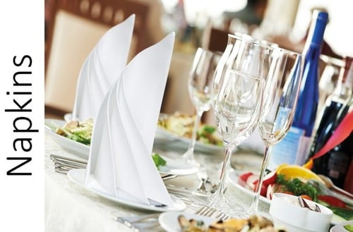 Table napkins in different qualities, sizes and colours....