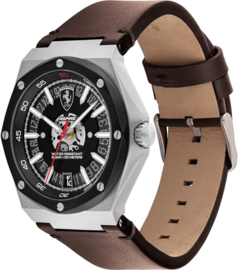 SF030844 - Ferrari horloge brown leather 44mm