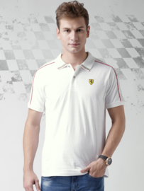 HK6 - Ferrari polo New CheckFlag - White