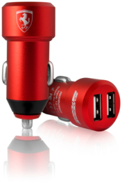 Ferrari dual USB Autolader - rood