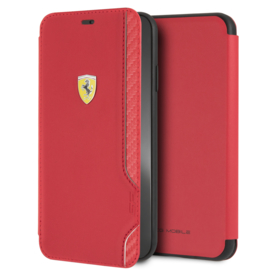 iPhone X(S) MAX - BOOKTYPE - On Track Carbon - Red