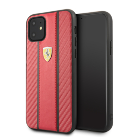 iPhone 11 - HARDCASE - Stripe on track - Red