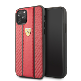 iPhone 11 PRO - HARDCASE - Carbon - Red