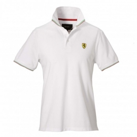 HK6 - Ferrari polo scudetto Flag - White