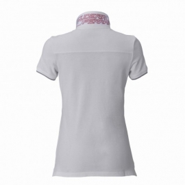 DK6 * Ferrari Dames polo Scudetto Flag  - White