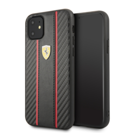 iPhone 11 - HARDCASE - Stripe on track - Black