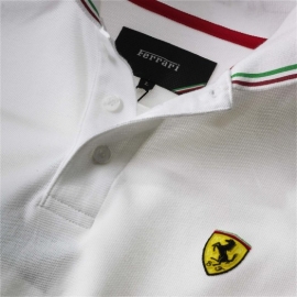 HK6 - Ferrari polo scudetto Flag - White