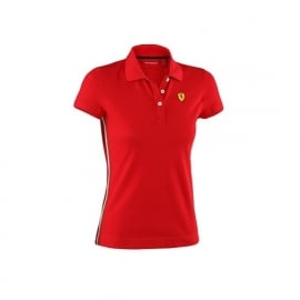 DG3 * Ferrari Dames Poloshirt Tricolore - rood