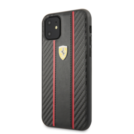 iPhone 11 - HARDCASE - Stripe on track - Black