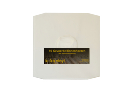 Binnenhoezen voor LP's - met plastic voering - 10 stuks