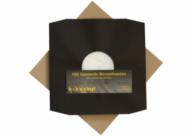 Zwarte Binnenhoezen voor LP's - met plastic voering - 100 stuks