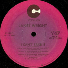 Janet Wright - I Can't Take It (12" Single) T40
