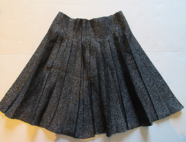 Skirt - Plooi rokje zwart glitter