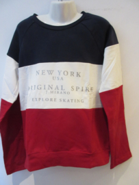 Sweater rood/wit/blauw van J-Mirano