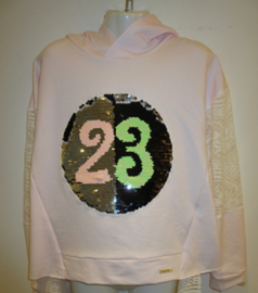 Sweater roze nr 23 met omkeerbare pailetten