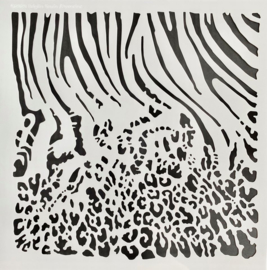 Zebra duo stencil 30 x 30 cm