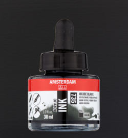 Amsterdam Acrylinkt Fles 30 ml Oxydzwart 735