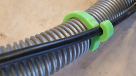 40mm slang incl 6 clips  -  4 meter met mondstukken