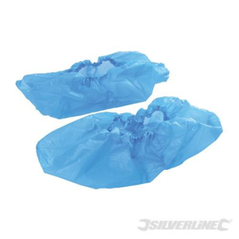 Overschoenen - blauw plastic (5x)