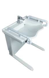 Lavabo para silla de ruedas ajustable eléctricamente en altura