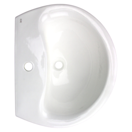 Lavabo rond/ovale en céramique blanche (HCG L330S) (F358)