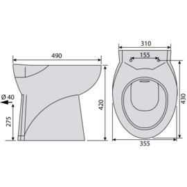 Broyeur Toilet FLO WC42 MAX